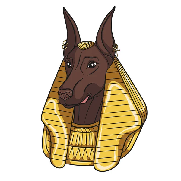 Farbvektorbild anubis. isoliertes Objekt. — Stockvektor