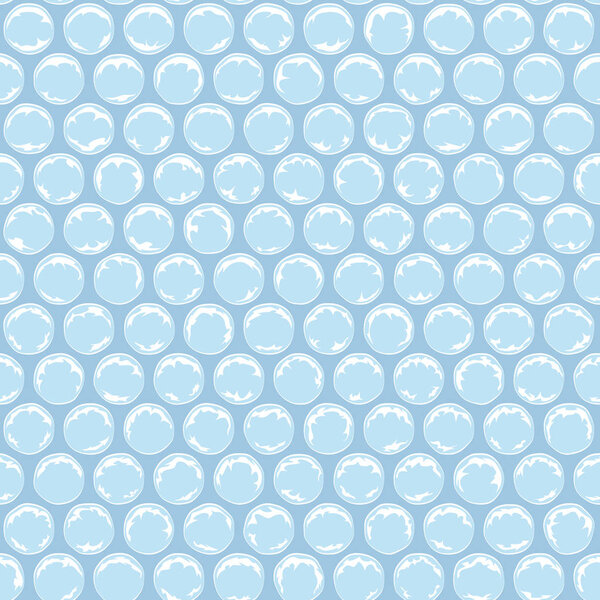 Seamless pattern with plastic bubbles, packaging bubble wrap. Colored vector background.