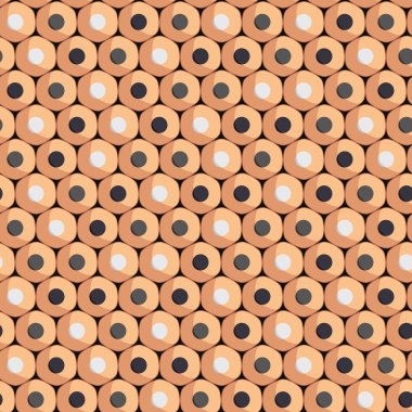 Çizim için basit kalemlerin kusursuz deseni. Vektör renk arkaplanı.