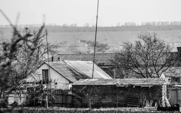 Pohled na krajinu. Ukrajina, vesnice Ivanovka — Stock fotografie