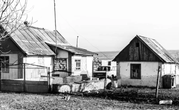 Vista do campo. Ucrânia, aldeia de Ivanovka — Fotografia de Stock