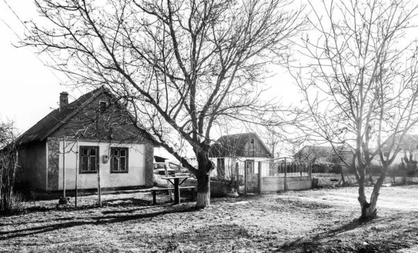 Pohled na krajinu. Ukrajina, vesnice Ivanovka — Stock fotografie