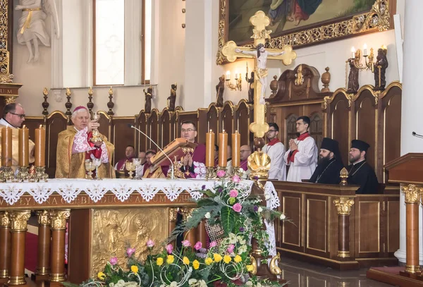 Cambio Obispos Llevó Cabo Catedral Iglesia Católica Romana Ciudad Odessa —  Fotos de Stock