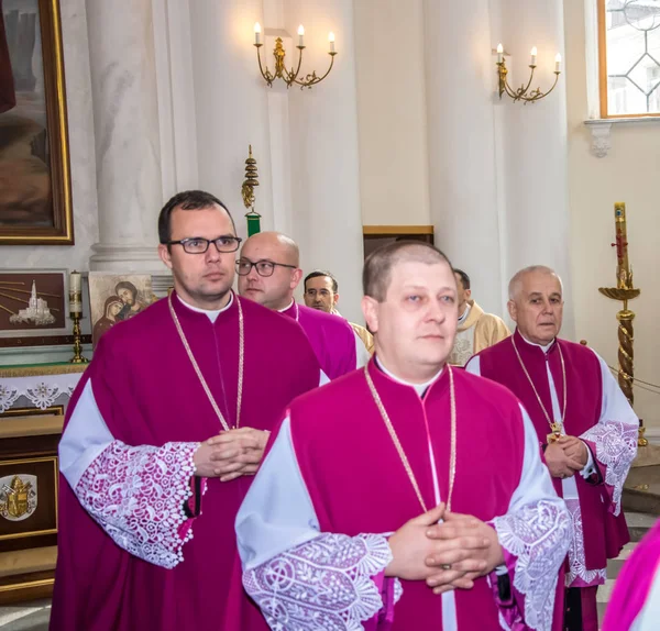 Mudança Bispos Foi Realizada Catedral Igreja Católica Romana Odessa City — Fotografia de Stock