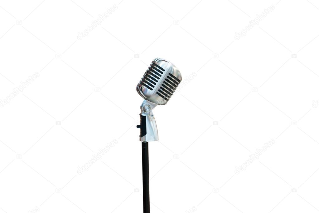 vintage microphone isolated