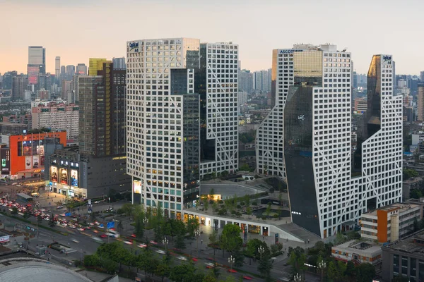 Chengdu verlost Stadtbau-Luftaufnahme — Stockfoto