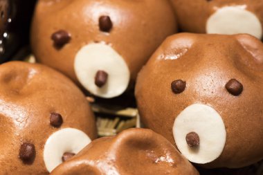 Sevimli domuz baozi Çince buğulanmış buns