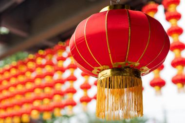 Çin birden çok kırmızı Çin fenerler