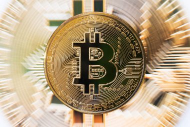 Bitcoin hareket ile bitcoin arka plan bulanık