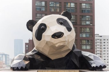 Chengdu panda heykel inşa IFS
