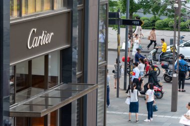 Taikooli Chengdu bir binada logosuna Cartier
