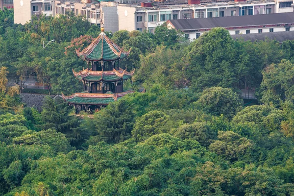 Pemandangan udara pagoda WangJiangLou di Chengdu — Stok Foto