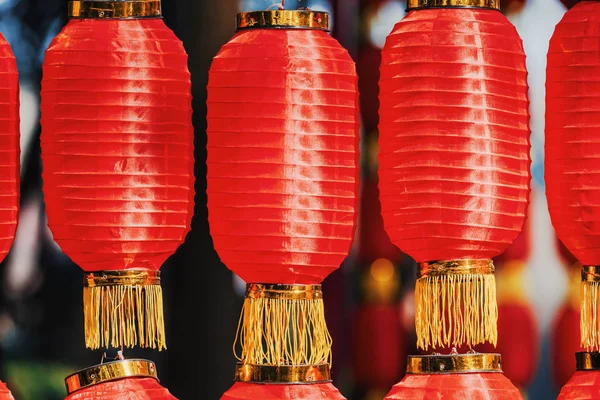 Red chinese lanterns for the chinese new year