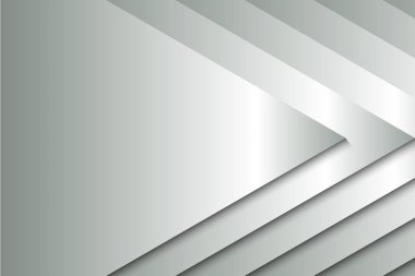 Kağıt kesme 3d biçimli soyut gri metalik üçgen arka plan