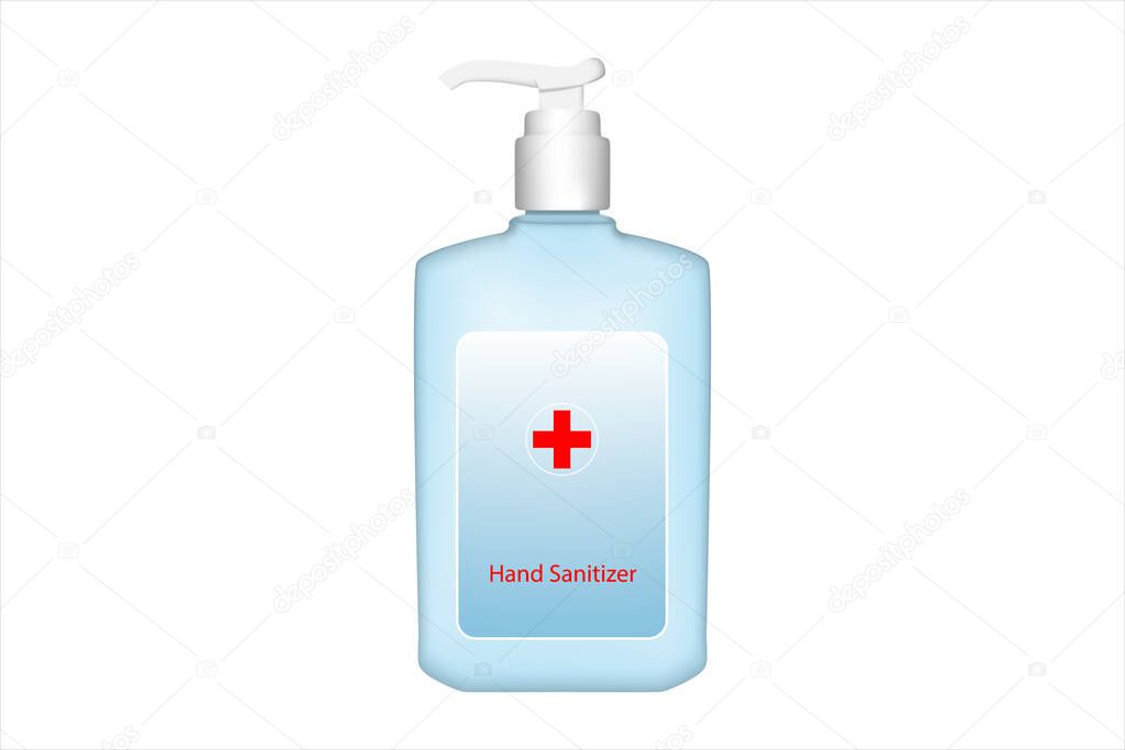 Alcohol Gel hand sanitizer vector illustration