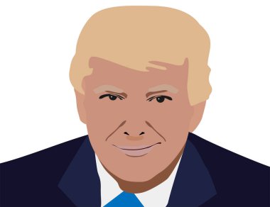 Donald Trump portre vektör illüstrasyonu