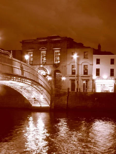 Dublin City Night — Stockfoto