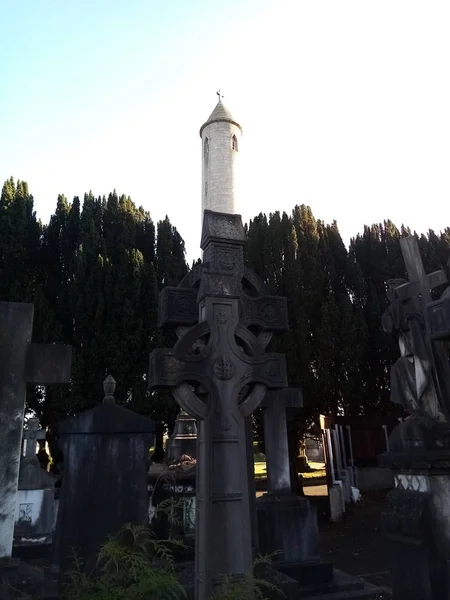 묘지에서의 — 스톡 사진
