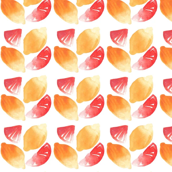 Sulu narenciye dilimlenmiş ve tüm desen suluboya