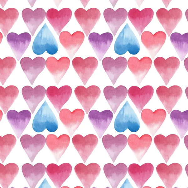 Hjärtan mönster ros och blå — Stockfoto