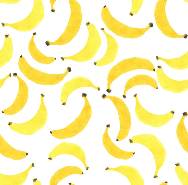 Padrão sem costura de banana amarela brilhante — Fotografia de Stock