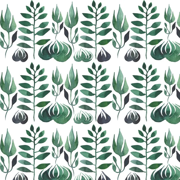 Hermosa hierba verde patrón sin costura —  Fotos de Stock