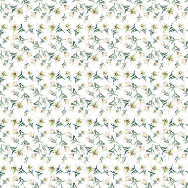 Nazik zarif güzel seamless modeli bej beyaz toz nilüfer suluboya el eskiz