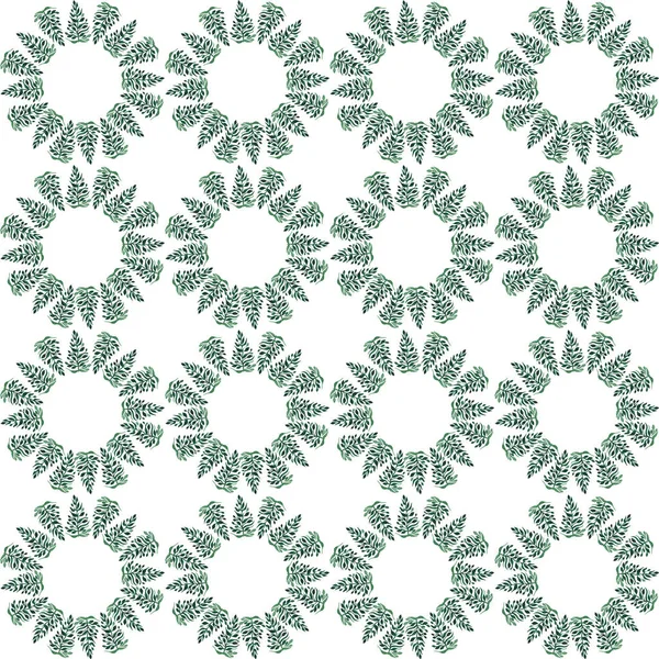 Schöne anspruchsvolle florale Kräuterkreis von grünem Gras Muster Aquarell Hand Illustration — Stockfoto