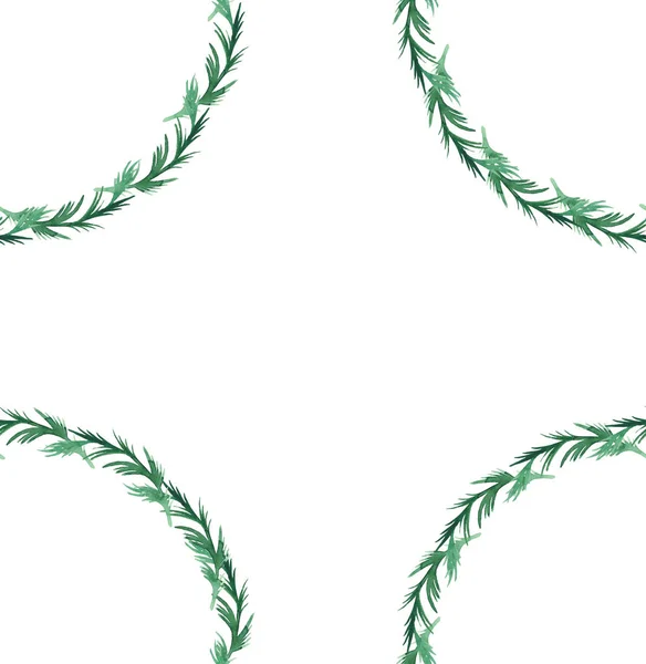 Красивий витончений графічний квітковий яскравий трав'яний весняний візерунок із зеленої трави, як колір акварелі ручної ілюстрації — стокове фото
