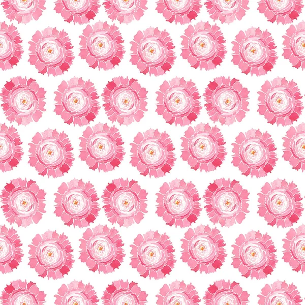 Vackra ljusa anbud växtbaserade blommig sammansättning av en rosa pioner mönster akvarell hand illustration — Stockfoto