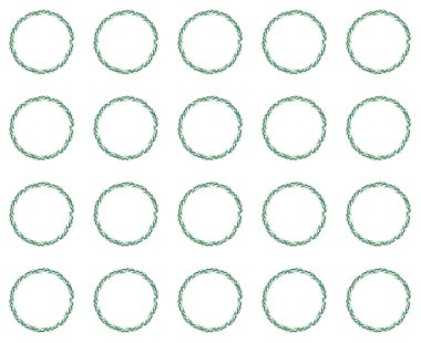 Güzel parlak yeşil grafik bitkisel çiçek bahar desen yulaf yatay kalıp suluboya el çizim ile yeşil çimen