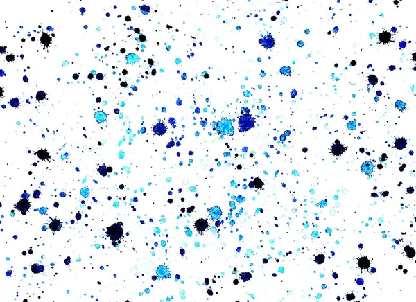 Jasne abstrakcja ciemny niebieski fioletowy odpryskami i krople dłoń akwarela, ilustracja — Zdjęcie stockowe
