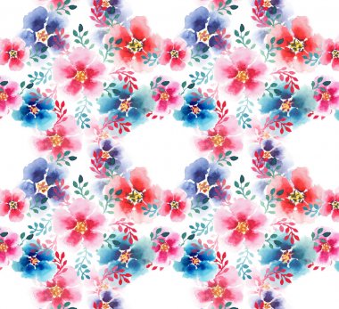 Renkli kır çiçekleri vereceğim ebegümeci delphinium tomurcukları desen suluboya el kroki ile gül güzel güzel sofistike çiçek bitkisel muhteşem parlak bahar