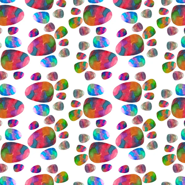 Colorido brillante sofisticado maravilloso encantador sofisticado abstracto gráfico hermoso pintura como un niño huevos de Pascua patrón acuarela mano ilustración — Foto de Stock