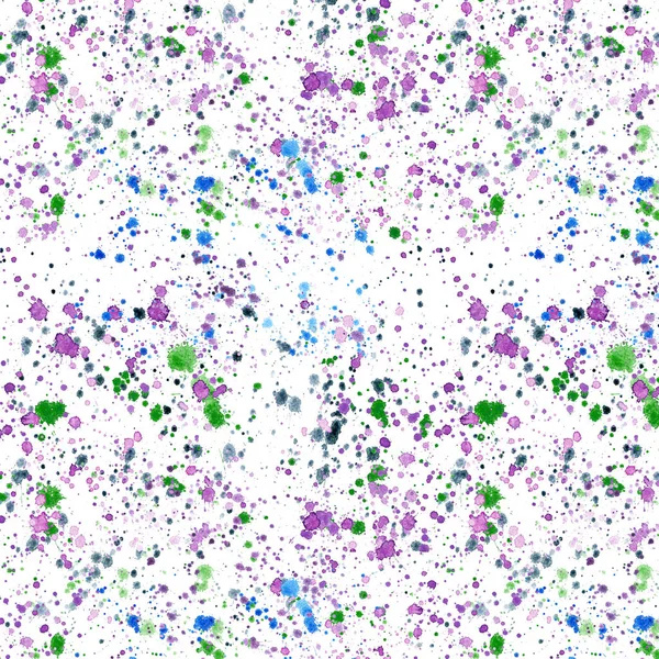 Heldere abstracte elegante grafische mooie artistieke violet blauwe groene kruiden spatten en druppels aquarel hand schets — Stockfoto