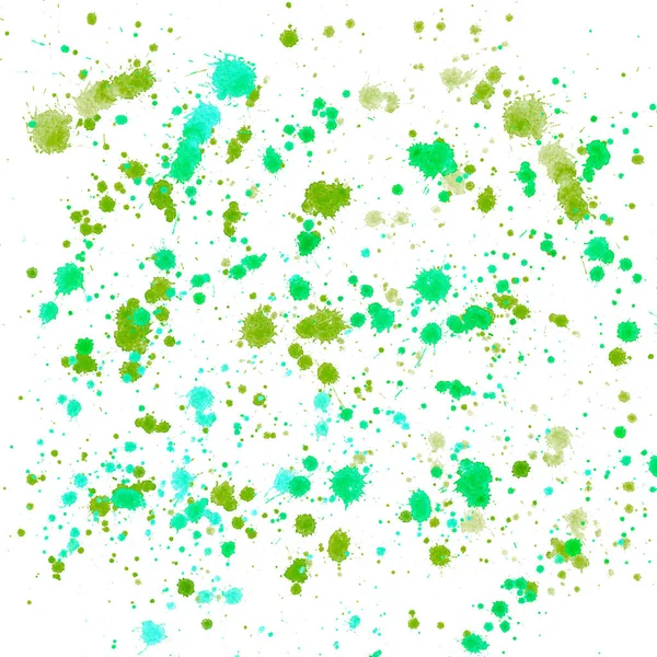Brillante abstracto elegante gráfico hermoso verde lima salpicaduras de hierbas y gotas de acuarela mano ilustración — Foto de Stock