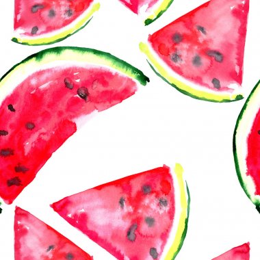 Güzel harika parlak renkli lezzetli lezzetli lezzetli olgun sulu tatlı güzel kırmızı yaz taze tatlı dilim karpuz desen