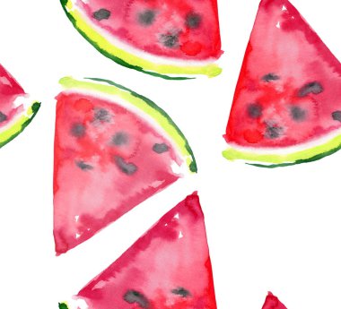 Güzel harika parlak renkli lezzetli lezzetli lezzetli olgun sulu tatlı güzel kırmızı yaz taze tatlı dilim karpuz desen