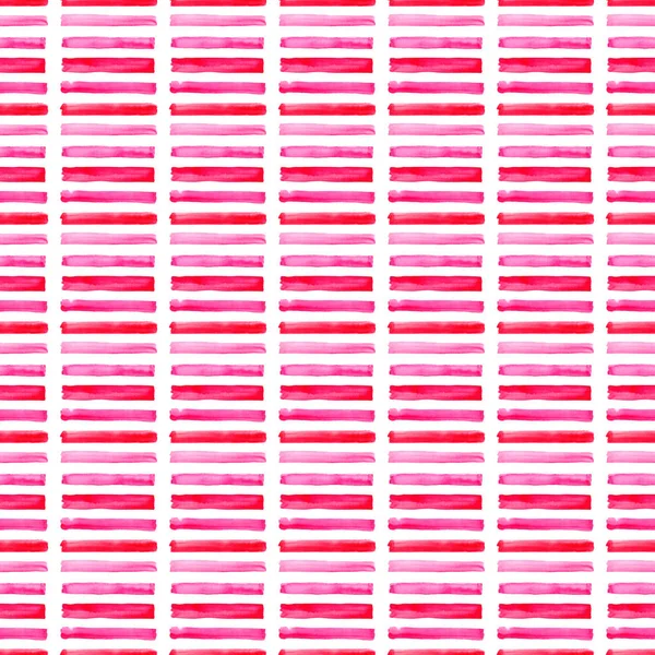 Abstrato sofisticado maravilhoso lindo gráfico elegante bonito vermelho rosa carmesim magenta linhas horizontais padrão de ilustração mão aquarela — Fotografia de Stock