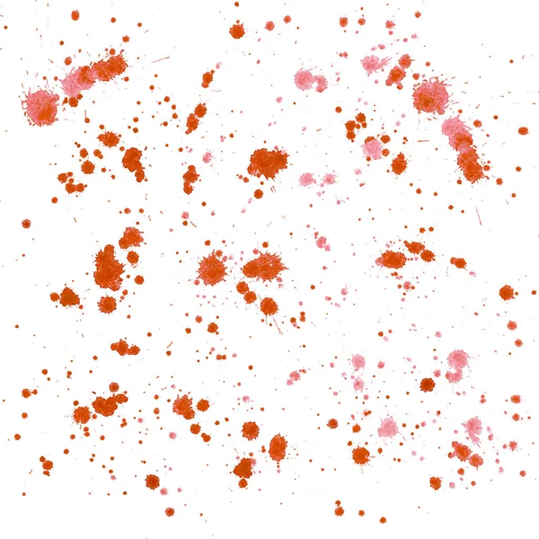 Brillante abstracto elegante gráfico hermoso rojo rosa naranja magenta salpicaduras y gotas de acuarela mano ilustración — Foto de Stock