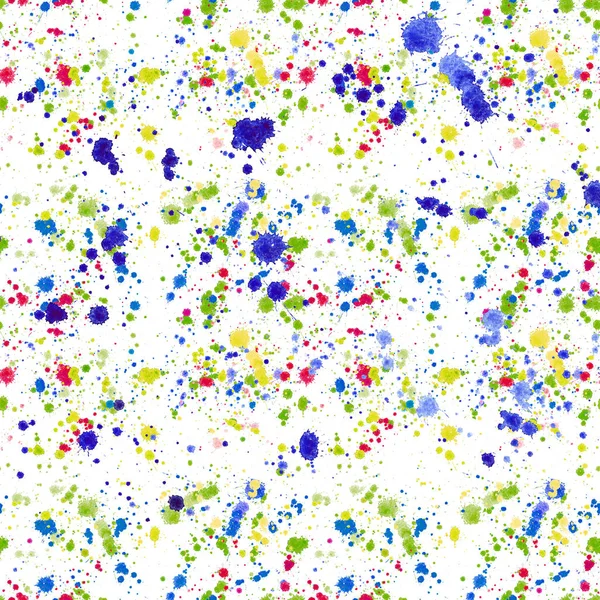 Abstract sophisticated wonderful gorgeous elegant graphic beautiful colorful red yellow violet green and blue splashes and drops of watercolor hand illustration