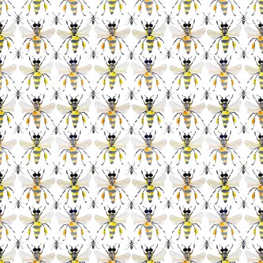 Güzel parlak grafik soyut şirin güzel sanatsal vintage yaz renkli dikey ışıma bal arıları suluboya el eskiz