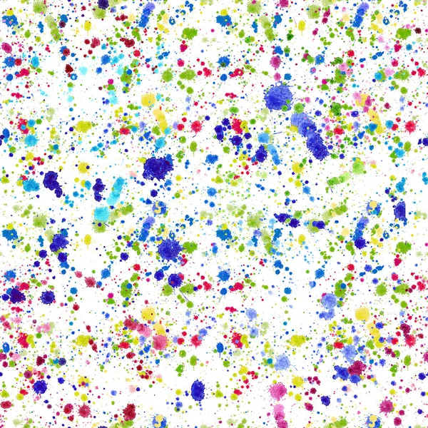 Abstract sophisticated wonderful gorgeous elegant graphic beautiful colorful red yellow violet green and blue splashes and drops of watercolor hand illustration