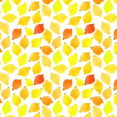 Parlak narenciye tropikal lezzetli tatlı şirin güzel lezzetli lezzetli yaz limon, portakal, greyfurt desen suluboya el kroki