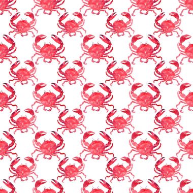 Renkli parlak güzel güzel yaz deniz kırmızı lezzetli lezzetli desen suluboya el illüstrasyon kasık biti. Mükemmel restoran menü, tebrik kartı ve Tekstil