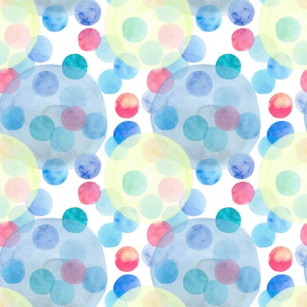 Abstrakt schön künstlerisch zart wunderbar transparent hell bunt Kreise verschiedene Formen Muster Aquarell Handskizze — Stockfoto