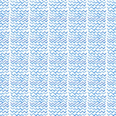 Soyut sofistike harika zarif grafik güzel mavi, lacivert, çivit mavisi, turkuaz, ultramarine kırık çizgiler desen suluboya el illüstrasyon zigzag. F çocuk gibi tekstil için mükemmel boya