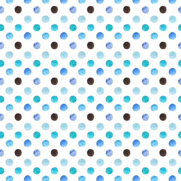 Abstract beautiful artistic tender wonderful transparent bright blue navy indigo turquoise ultramarine and chocolate circles diagonal pattern watercolor hand sketch — Stock Photo, Image