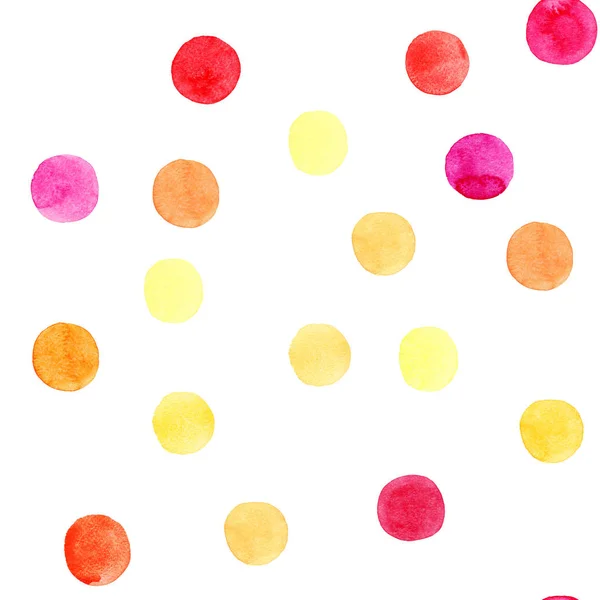 Abstract beautiful artistic tender wonderful transparent bright colorful circles pattern watercolor hand sketch. Perfect for greeting and birthday card, invitation, textile design — Stock Photo, Image