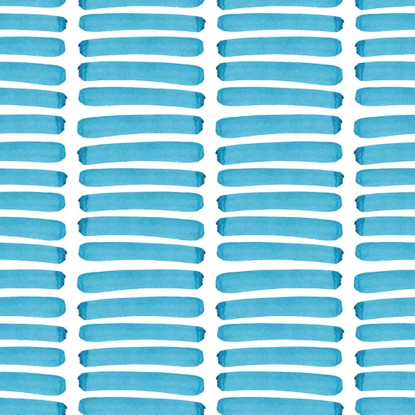 Brillante abstracto hermoso hermoso elegante gráfico artístico textura azul líneas horizontales patrón de acuarela mano ilustración. Perfecto para textiles, fondos de pantalla — Foto de Stock